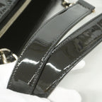 Chanel Chain Tote Quilted Patent Leather Black Silver — view 8