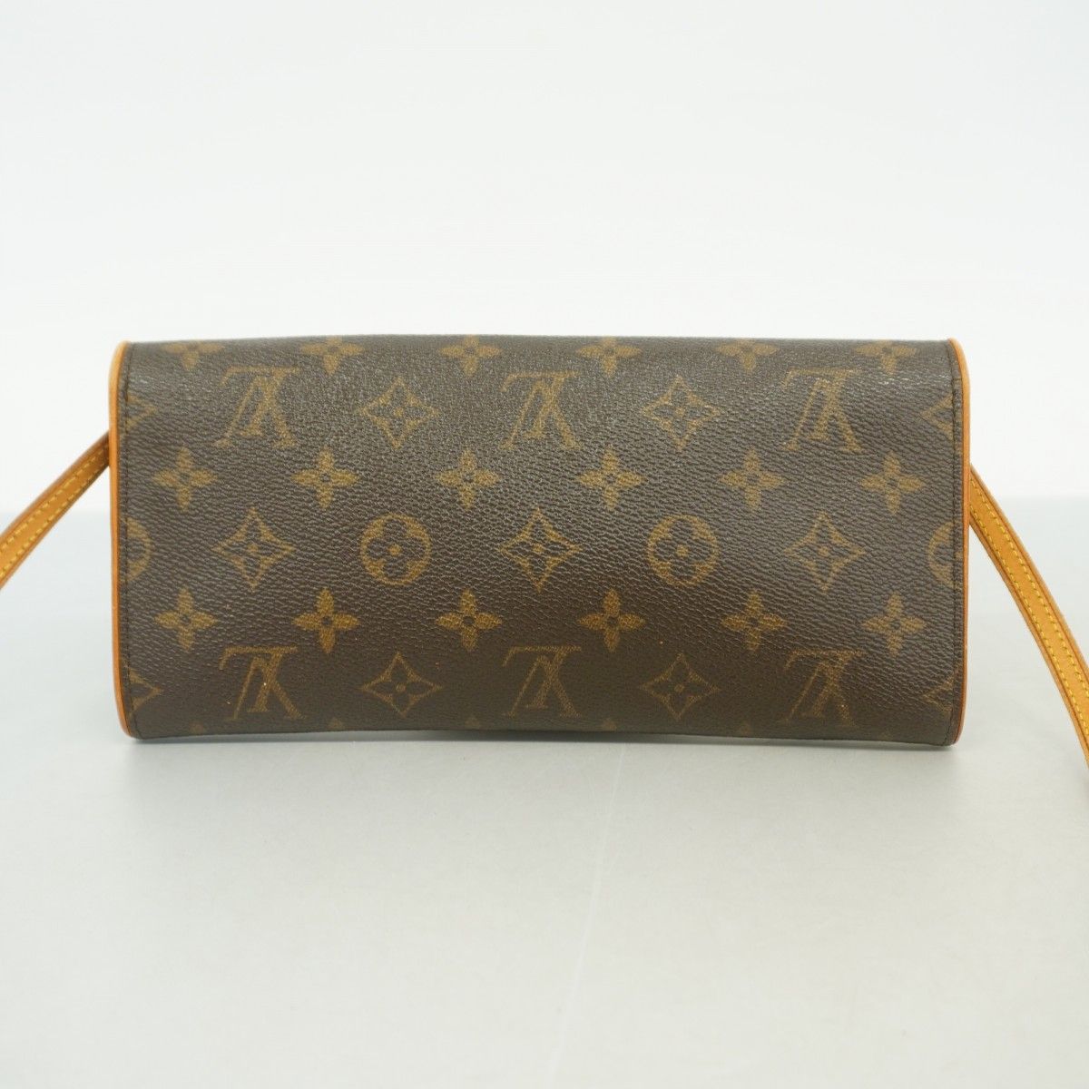 Louis Vuitton Shoulder Bag Monogram Pochette Twin GM Brown — view 9