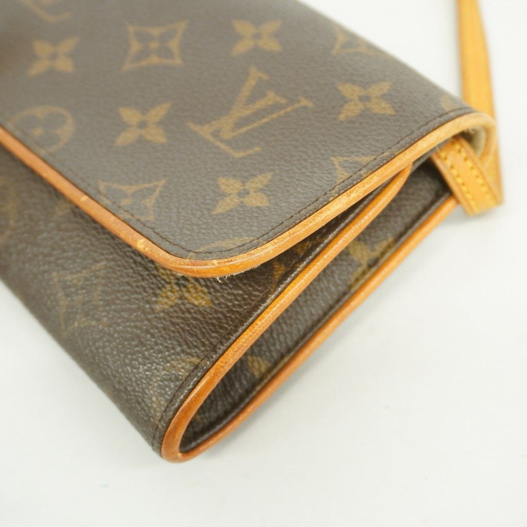 Louis Vuitton Shoulder Bag Monogram Pochette Twin GM Brown — view 6