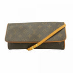 Louis Vuitton Shoulder Bag Monogram Pochette Twin GM Brown