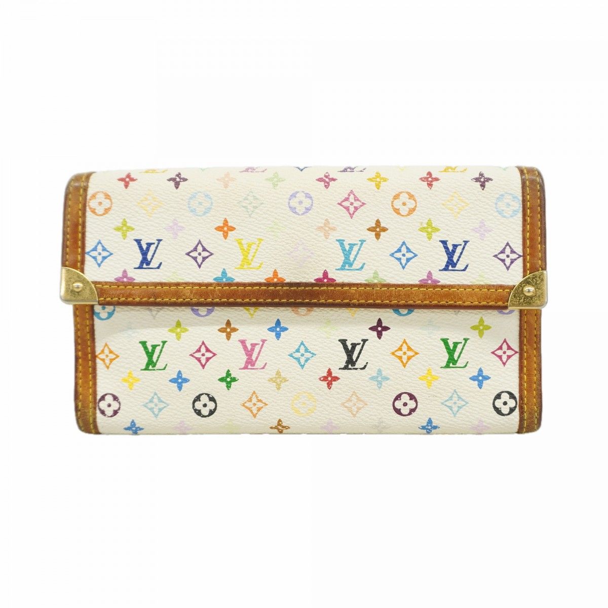 Louis Vuitton Trifold Wallet Monogram Multicolor Porte Tresor International