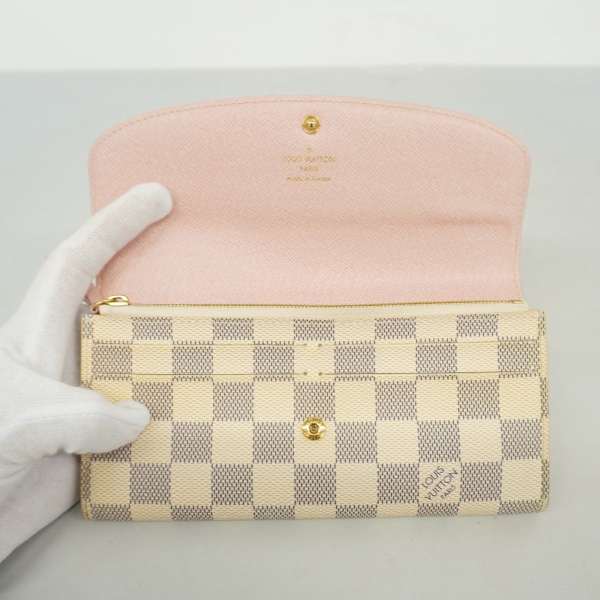 Louis Vuitton Wallet Damier Azur Portefeuille Emily Rose Velours — view 9