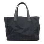 Chanel Tote New Travel Nylon Black Gold