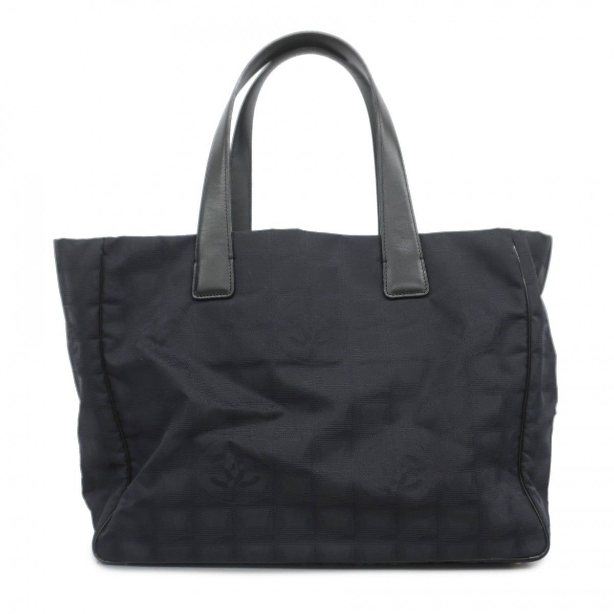 Chanel Tote New Travel Nylon Black Gold
