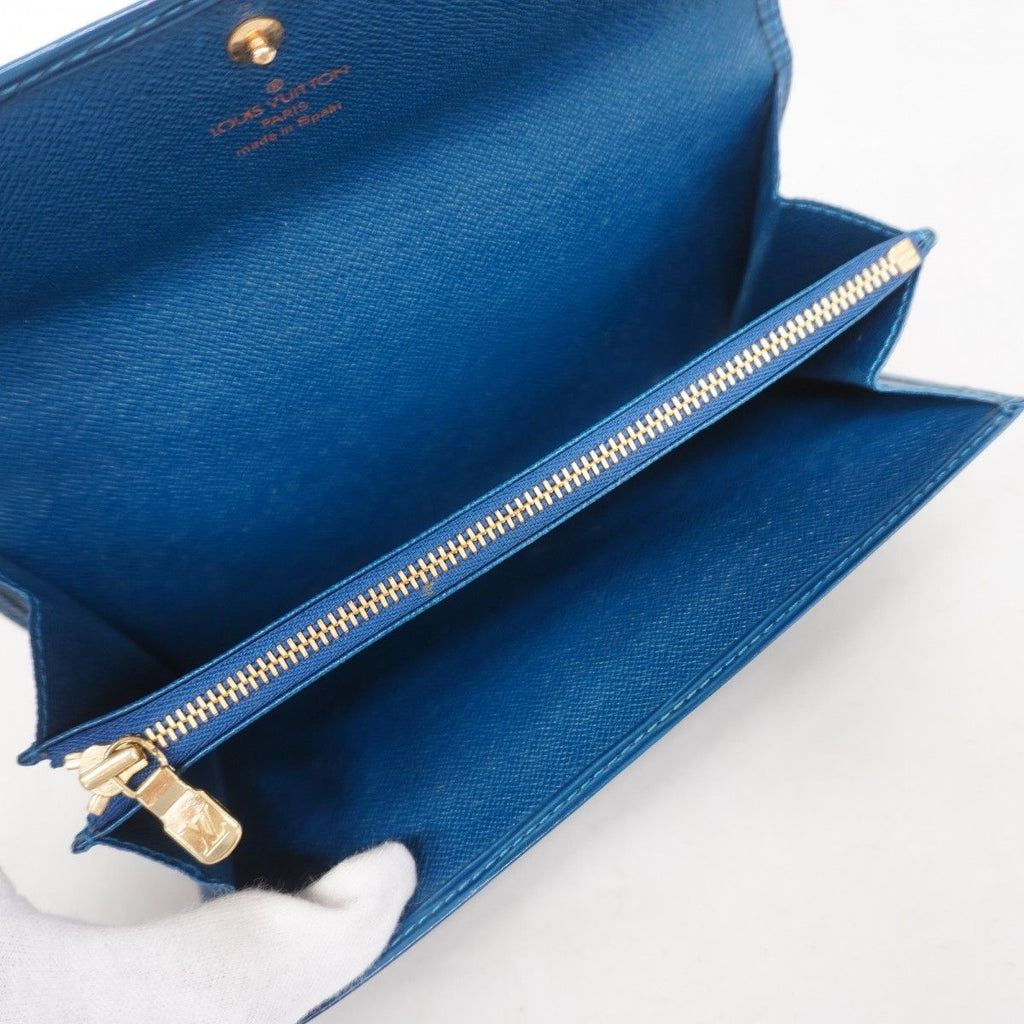 Louis Vuitton Wallet Epi Pochette Porte-Monnaie Cles Toledo Blue — view 3