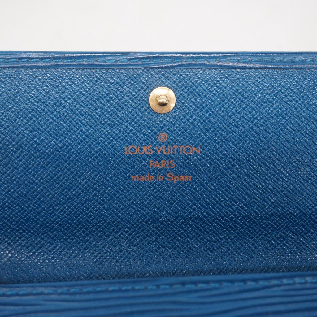 Louis Vuitton Wallet Epi Pochette Porte-Monnaie Cles Toledo Blue — view 4