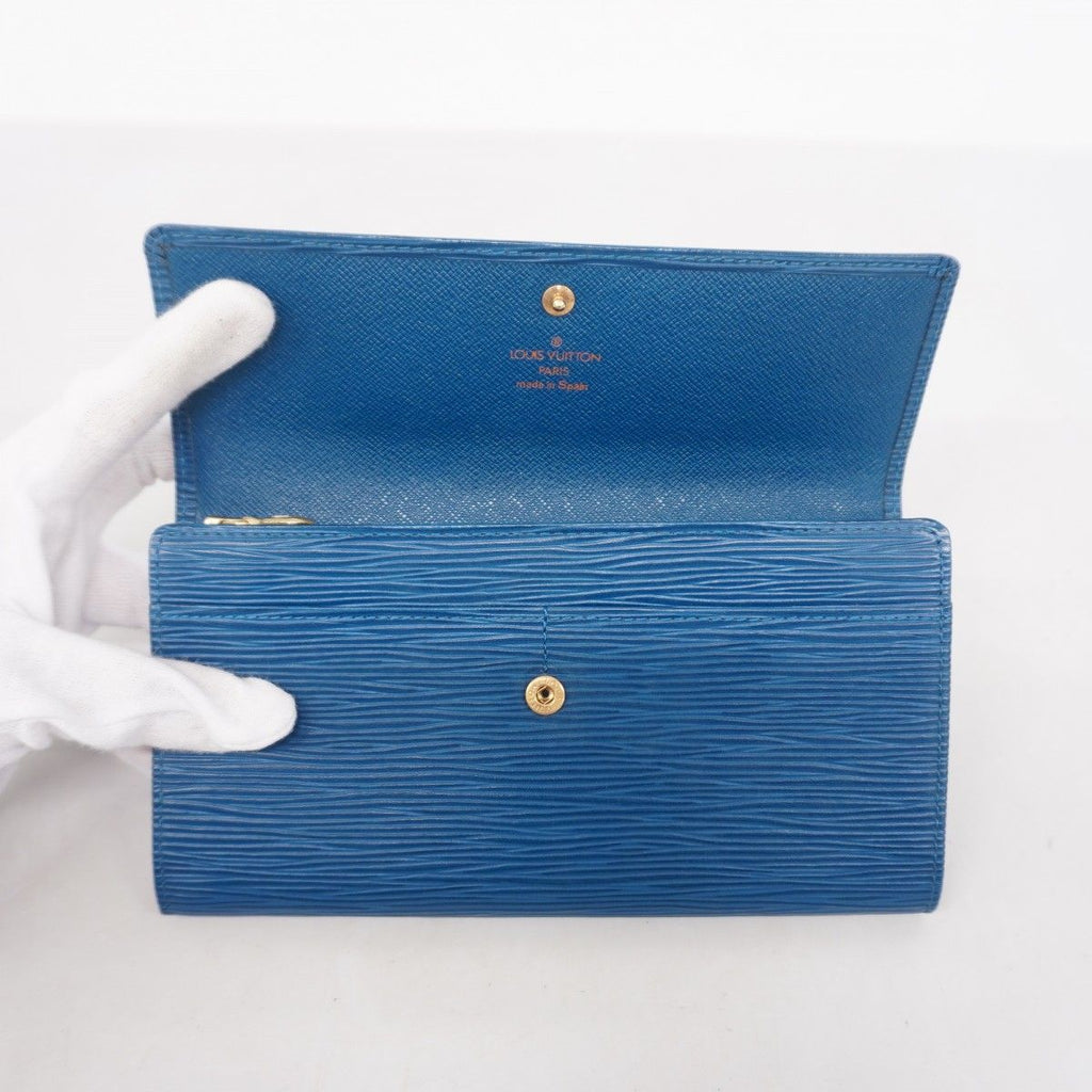Louis Vuitton Wallet Epi Pochette Porte-Monnaie Cles Toledo Blue — view 7