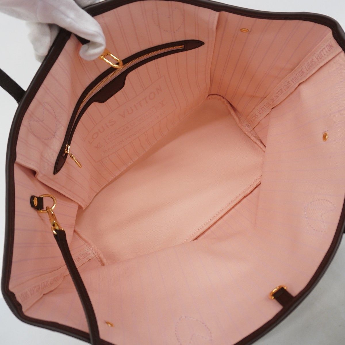 Louis Vuitton Tote Damier Neverfull MM Ebene Rosevalerine — view 4