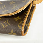 Louis Vuitton Shoulder Bag Monogram Pochette Twin GM Brown — view 7