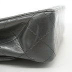 Chanel Shoulder Bag Quilted Lambskin Black Gold — view 8