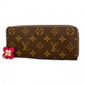Louis Vuitton Wallet Monogram Portefeuille Clemence Brown Hot Pink