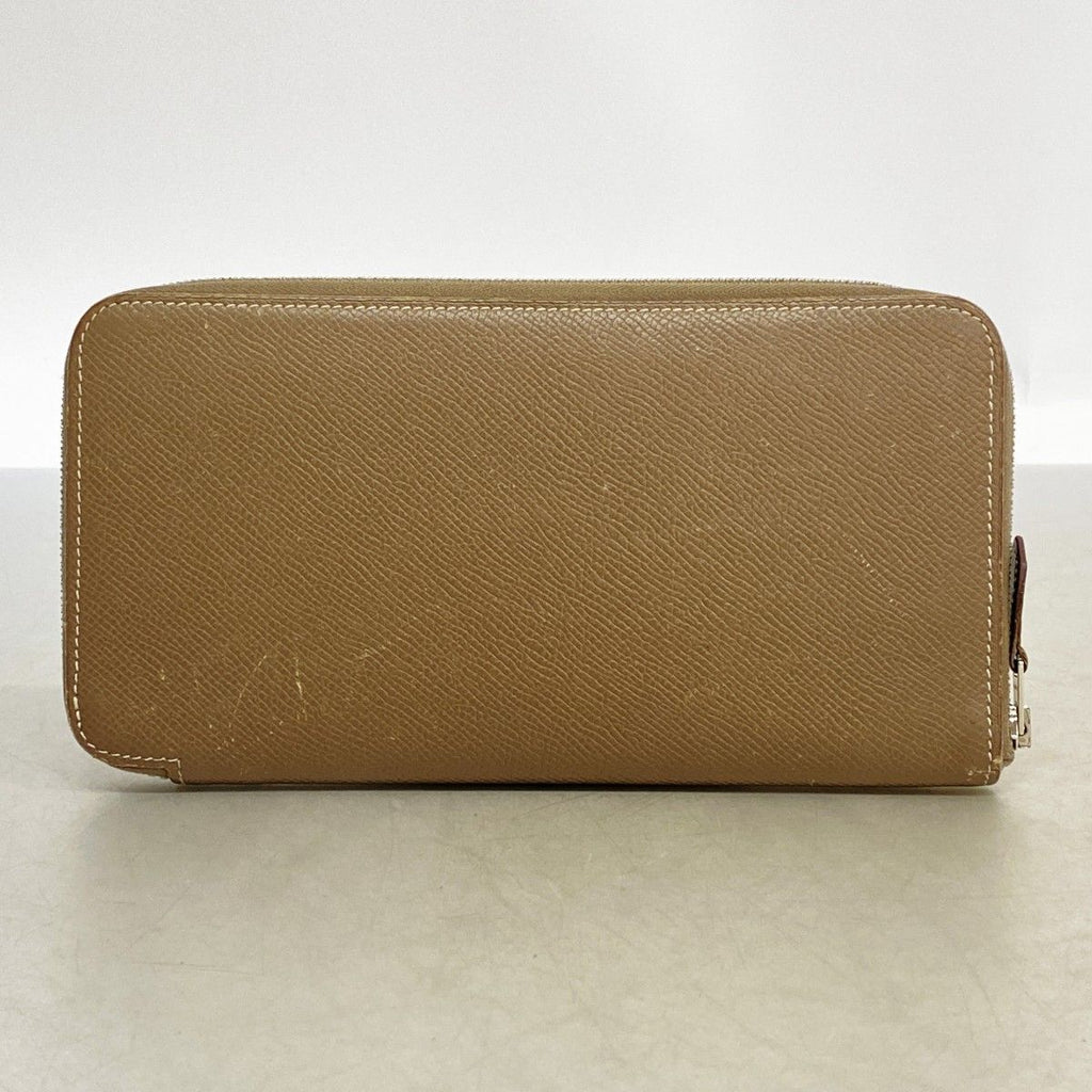 Hermes Wallet Azap Long Silk in Veau Etoupe Silver — view 8