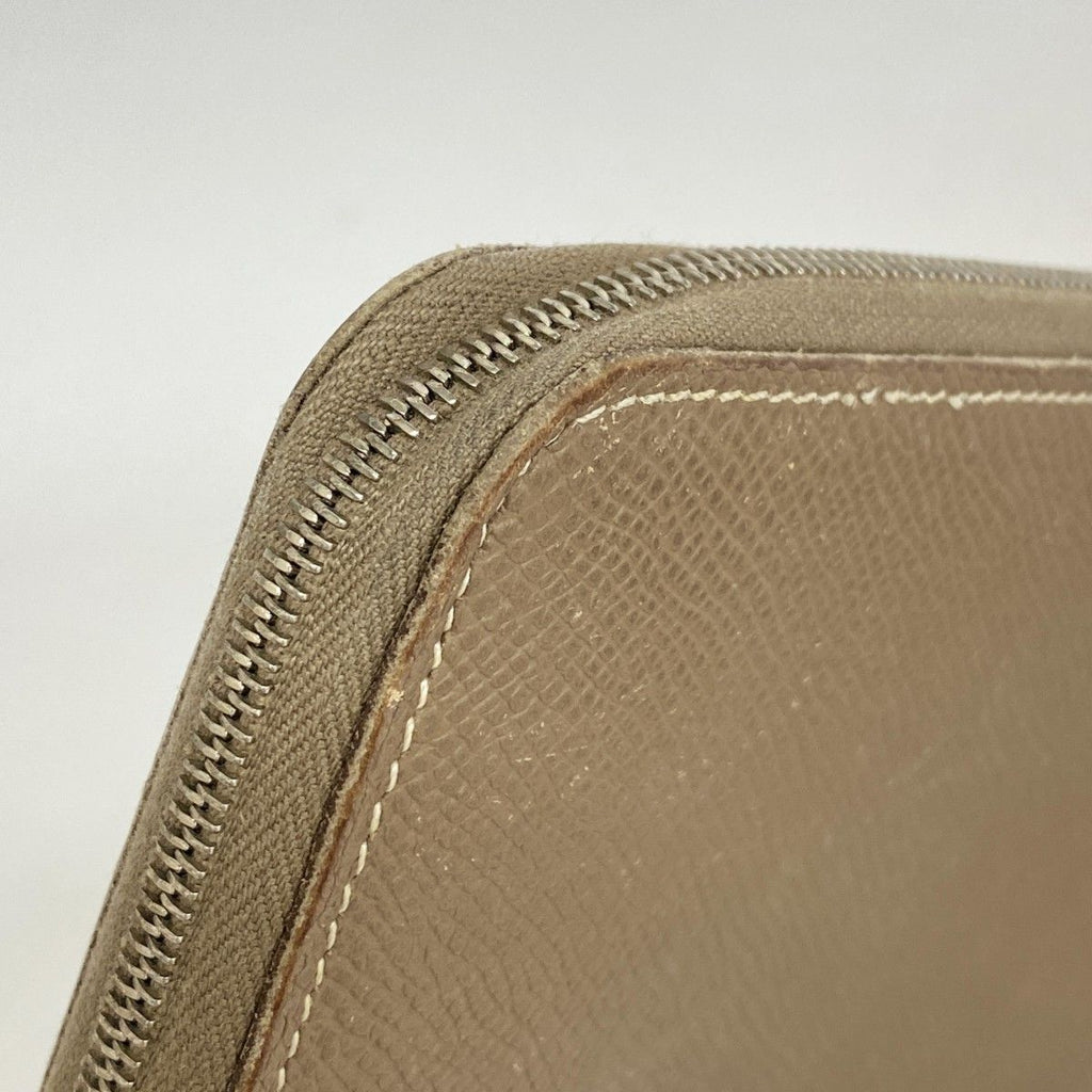 Hermes Wallet Azap Long Silk in Veau Etoupe Silver — view 5