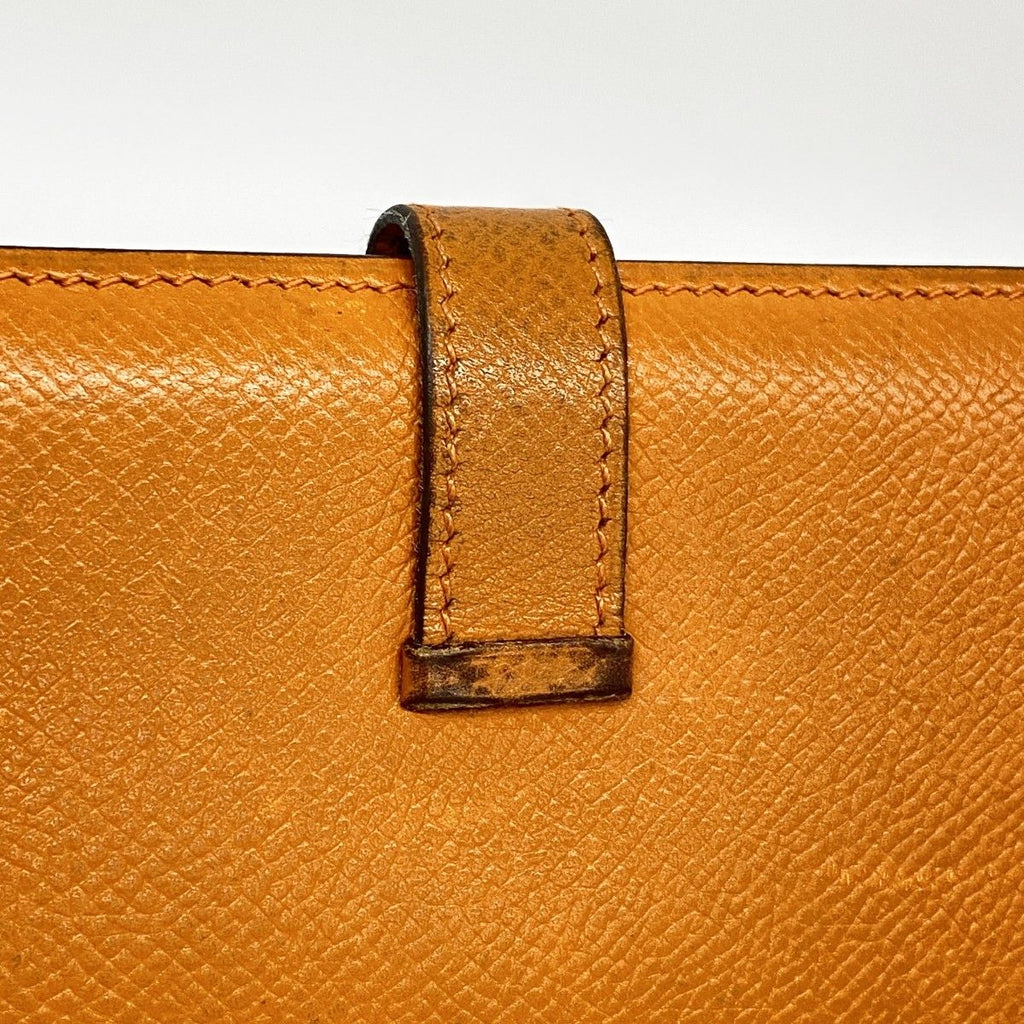 Hermes Wallet Bearn Veau Epsom Orange Silver — view 8