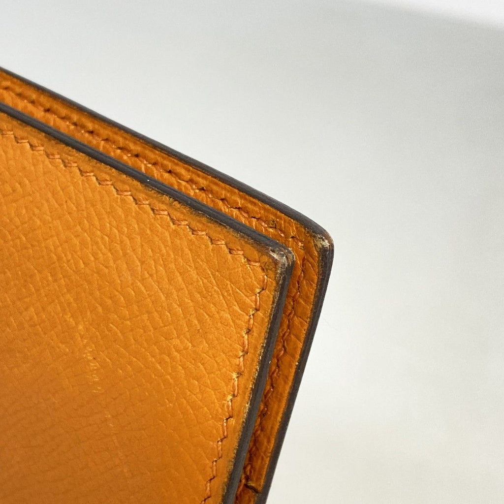Hermes Wallet Bearn Veau Epsom Orange Silver — view 5