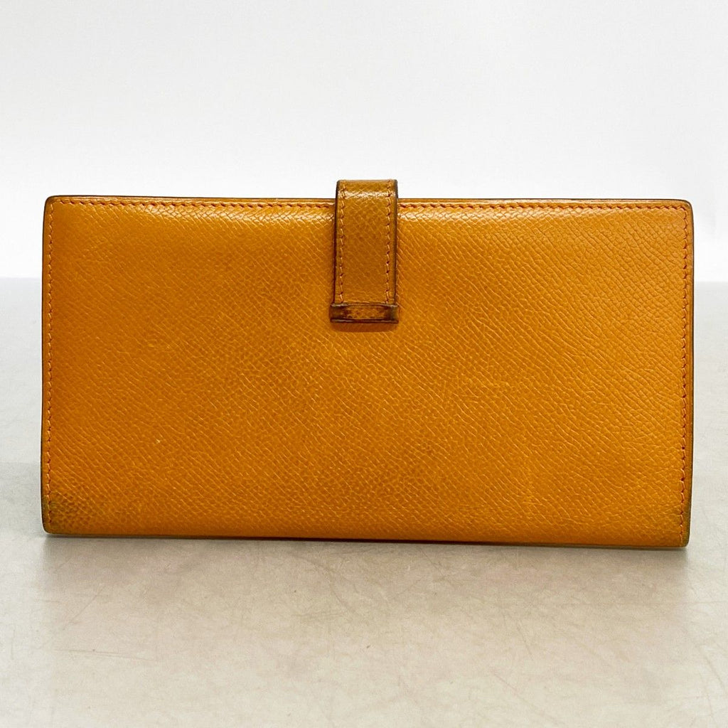 Hermes Wallet Bearn Veau Epsom Orange Silver — view 9