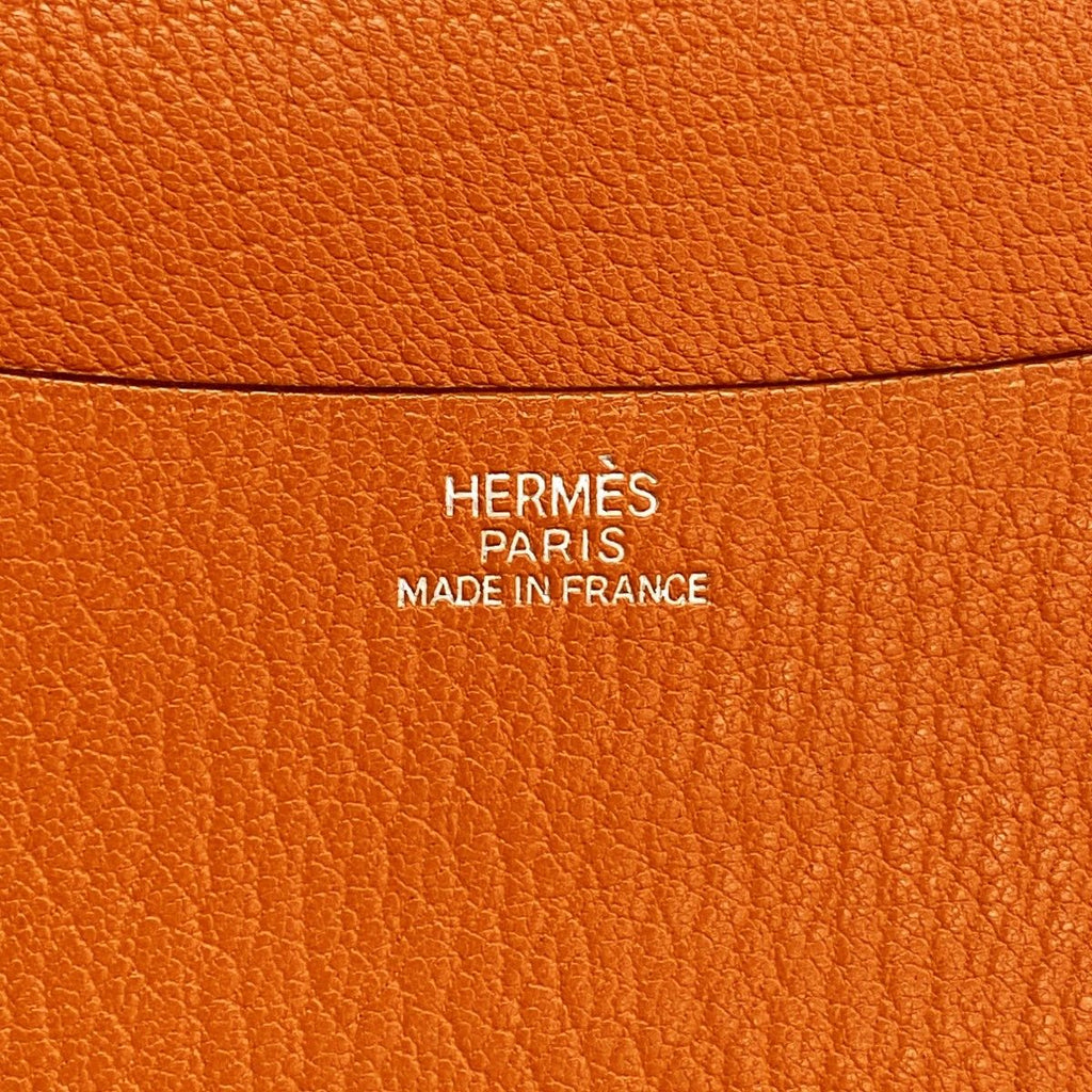 Hermes Notebook Cover Agenda Chevre Misor Orange Silver — view 4