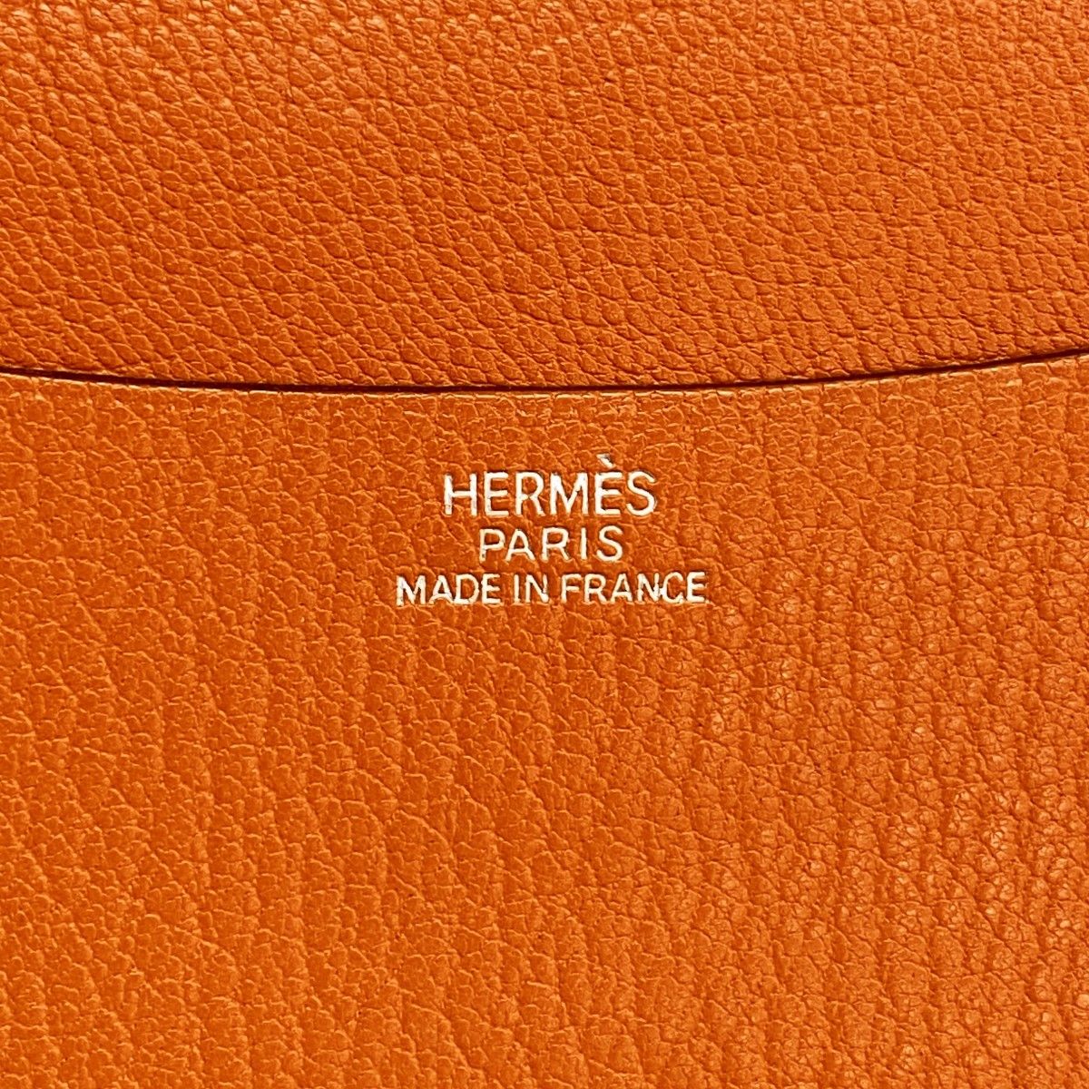Hermes Notebook Cover Agenda Chevre Misor Orange Silver — view 4