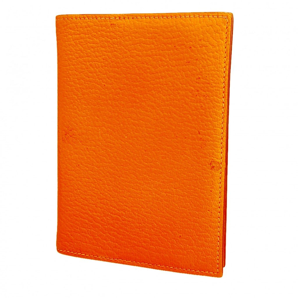 Hermes Notebook Cover Agenda Chevre Misor Orange Silver