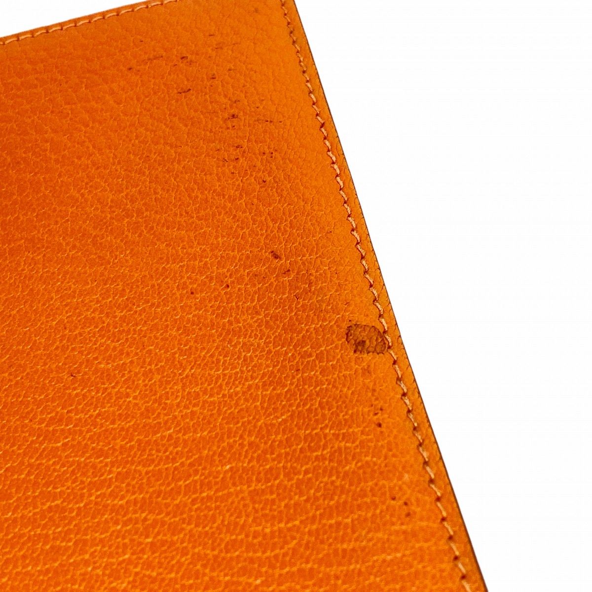 Hermes Notebook Cover Agenda Chevre Misor Orange Silver — view 6