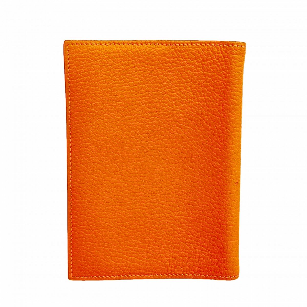 Hermes Notebook Cover Agenda Chevre Misor Orange Silver — view 7