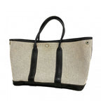 Hermes Tote Garden Party TPM Toile Ash Black Silver