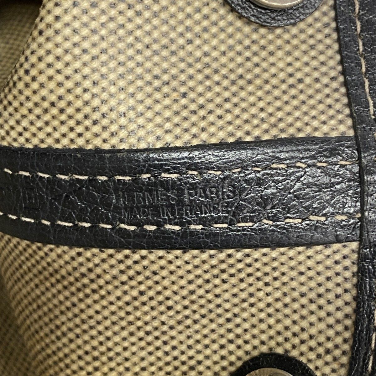 Hermes Tote Garden Party TPM Toile Ash Black Silver — view 5