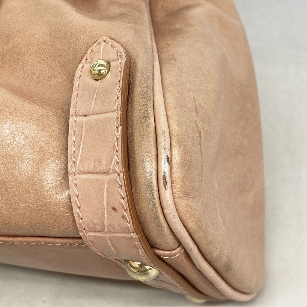 Fendi Handbag Leather Pink Champagne Gold — view 6