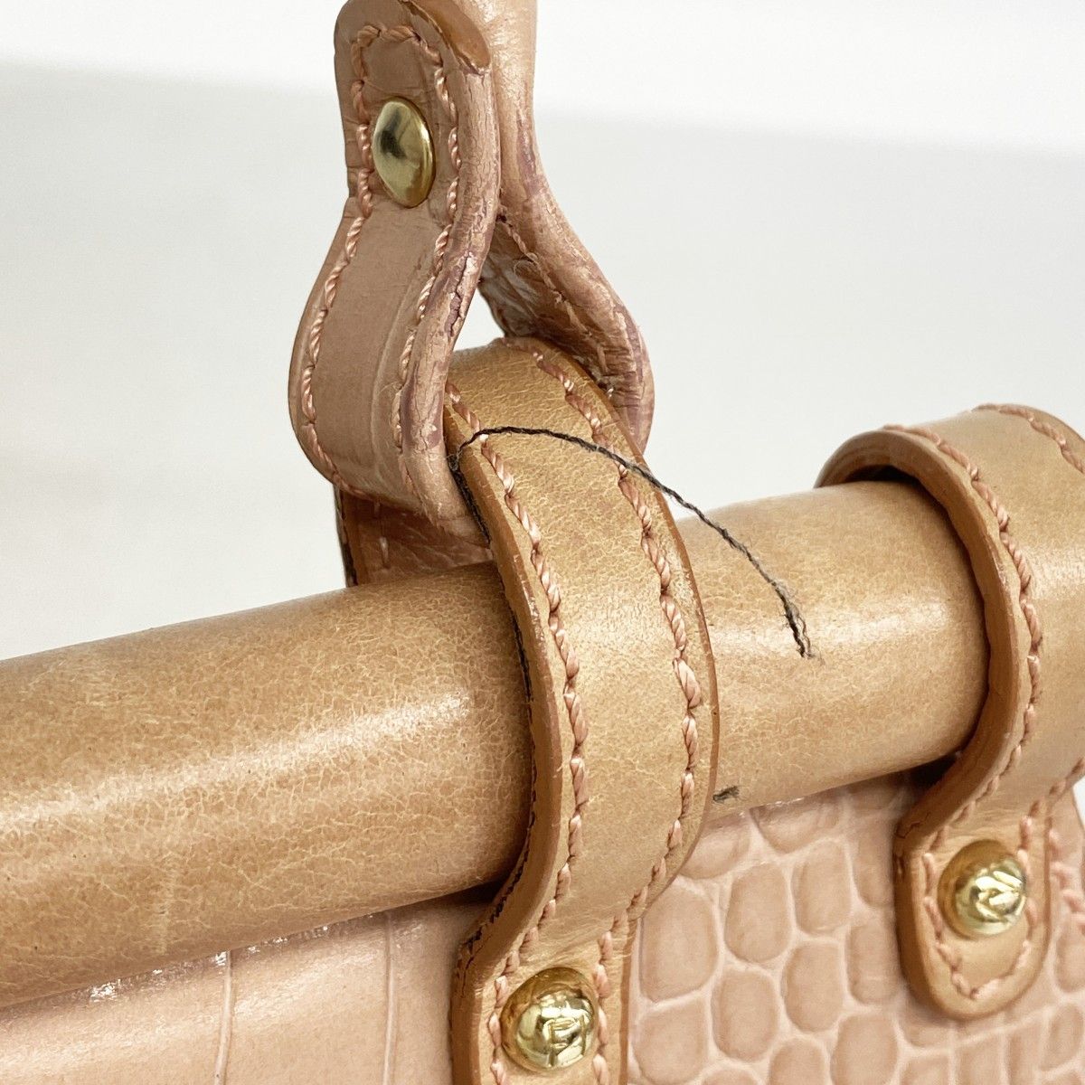 Fendi Handbag Leather Pink Champagne Gold — view 9