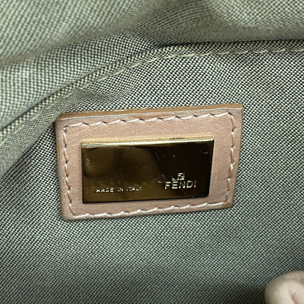 Fendi Handbag Leather Pink Champagne Gold — view 5