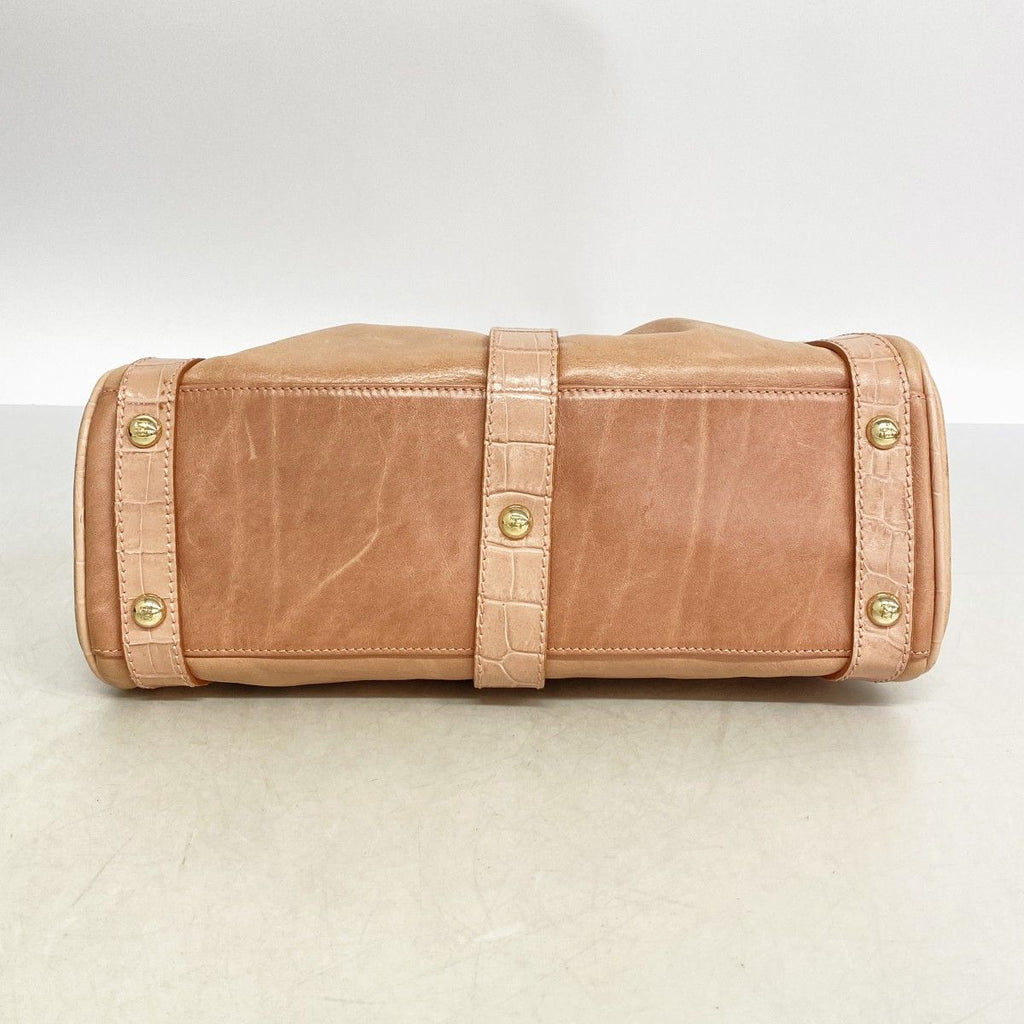 Fendi Handbag Leather Pink Champagne Gold — view 3