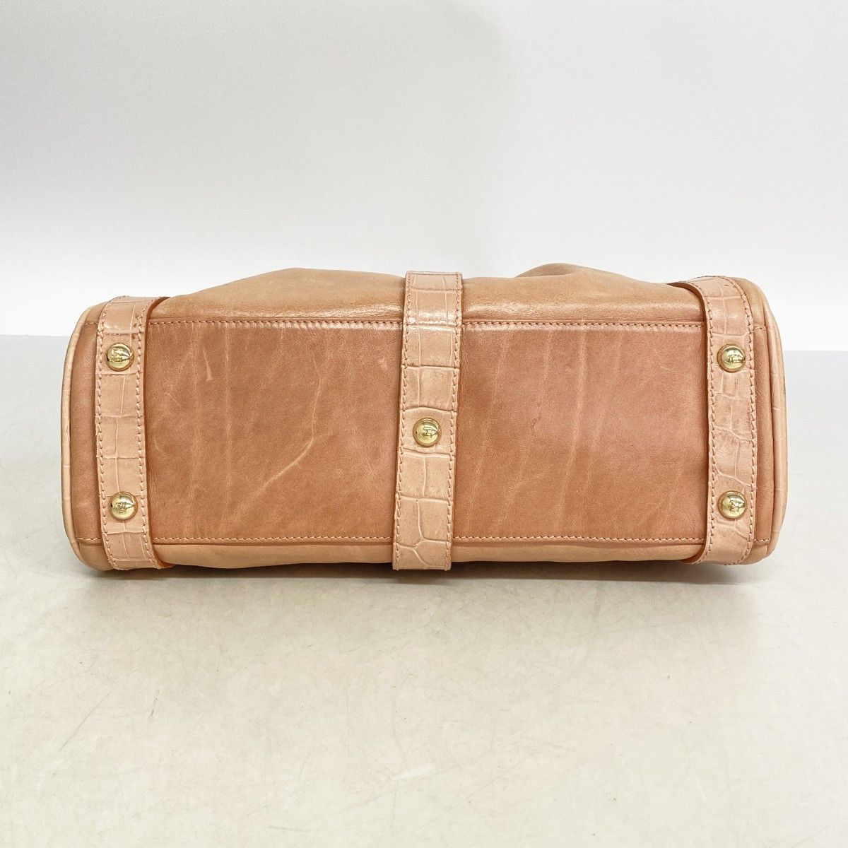Fendi Handbag Leather Pink Champagne Gold — view 3