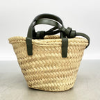 Celine Handbag Triomphe Pannier Raffia Beige 2-Way — view 9