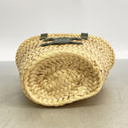 Celine Handbag Triomphe Pannier Raffia Beige 2-Way — view 3