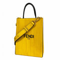 Fendi Handbag Shopping Bag Leather Yellow Gold 2-Way