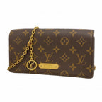 Louis Vuitton Shoulder Bag Monogram Wallet on Chain Lily Brown