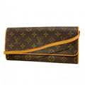 Louis Vuitton Shoulder Bag Monogram Pochette Twin GM Brown