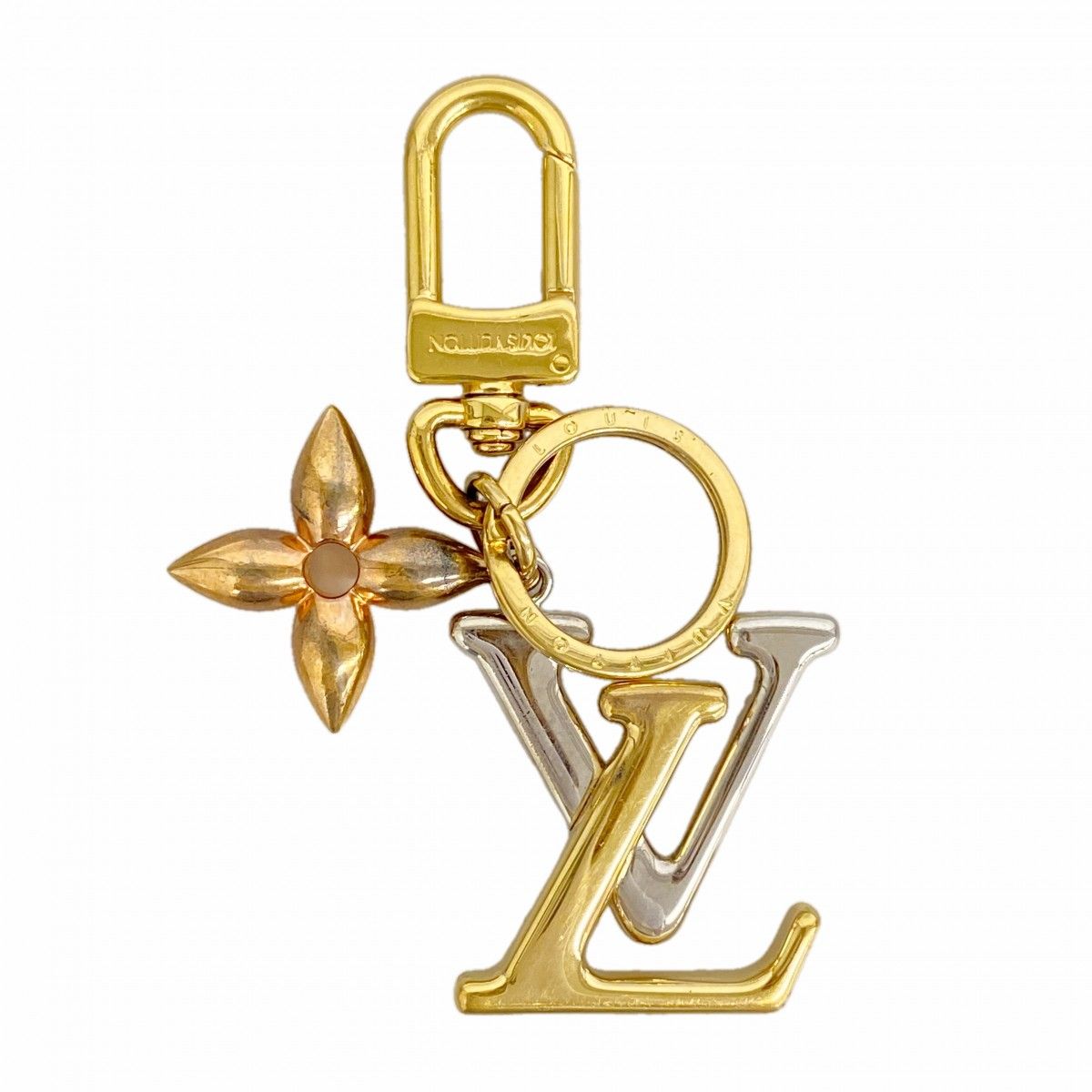 Louis Vuitton Key Holder Charm Porte Cles LV New Wave Gold Silver Pink