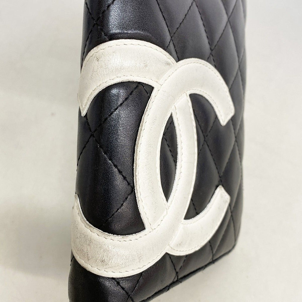 Chanel Wallet Cambon Lambskin Black Silver — view 7