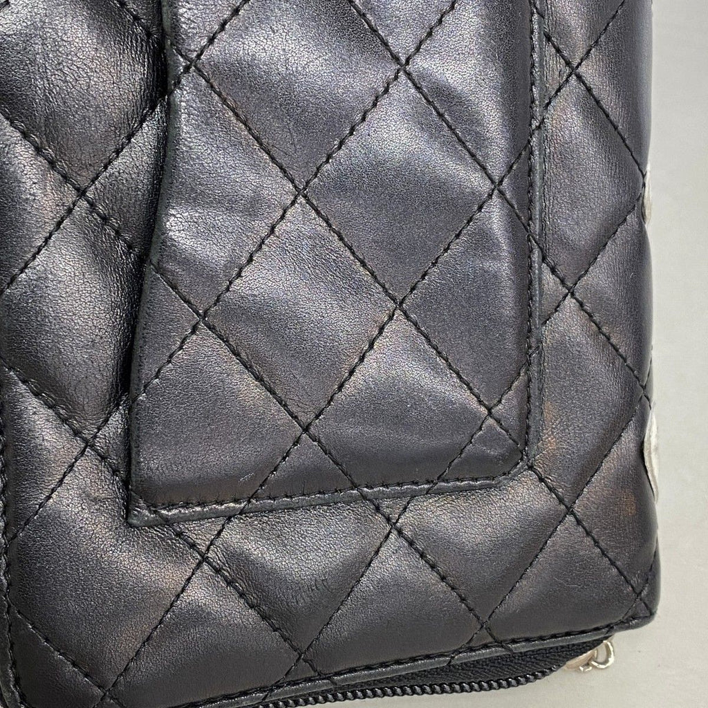 Chanel Wallet Cambon Lambskin Black Silver — view 9