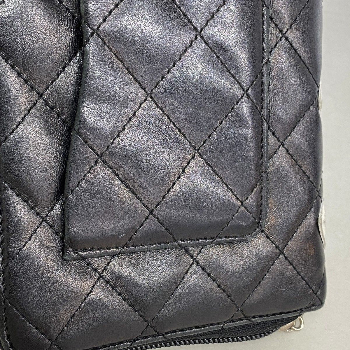 Chanel Wallet Cambon Lambskin Black Silver — view 9
