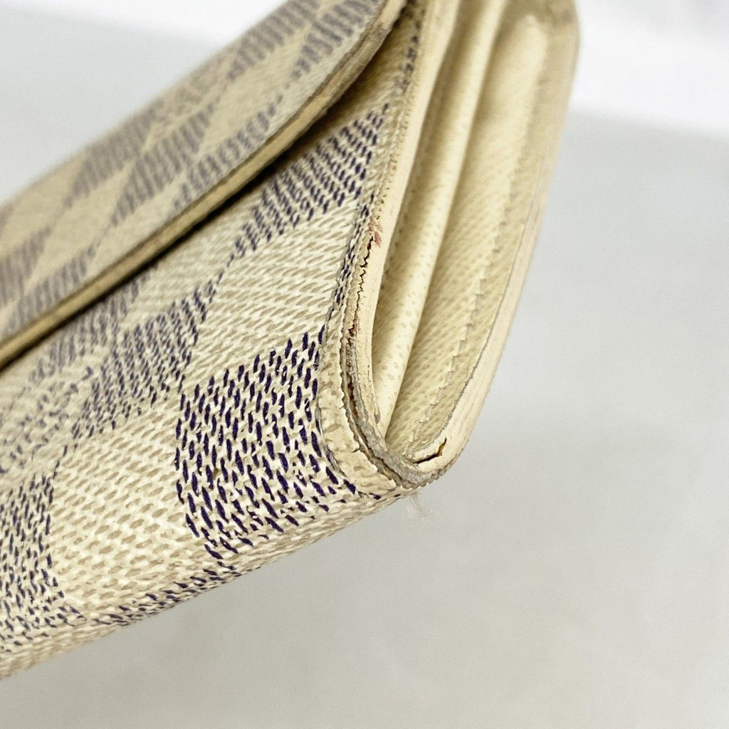 Louis Vuitton Wallet Damier Azur Portefeuille Sarah White — view 7
