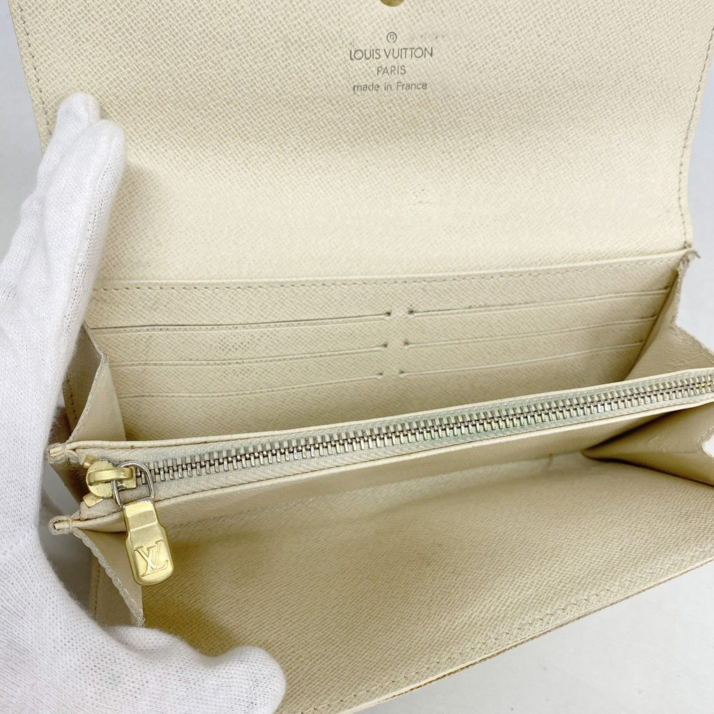 Louis Vuitton Wallet Damier Azur Portefeuille Sarah White — view 3