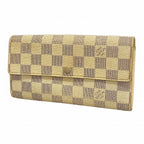 Louis Vuitton Wallet Damier Azur Portefeuille Sarah White