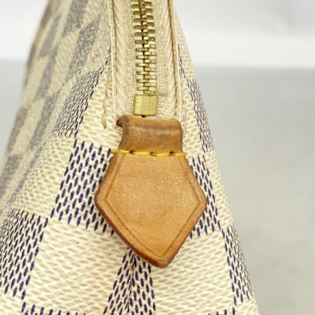 Louis Vuitton Pouch Damier Azur Pochette Cosmetic PM White — view 7