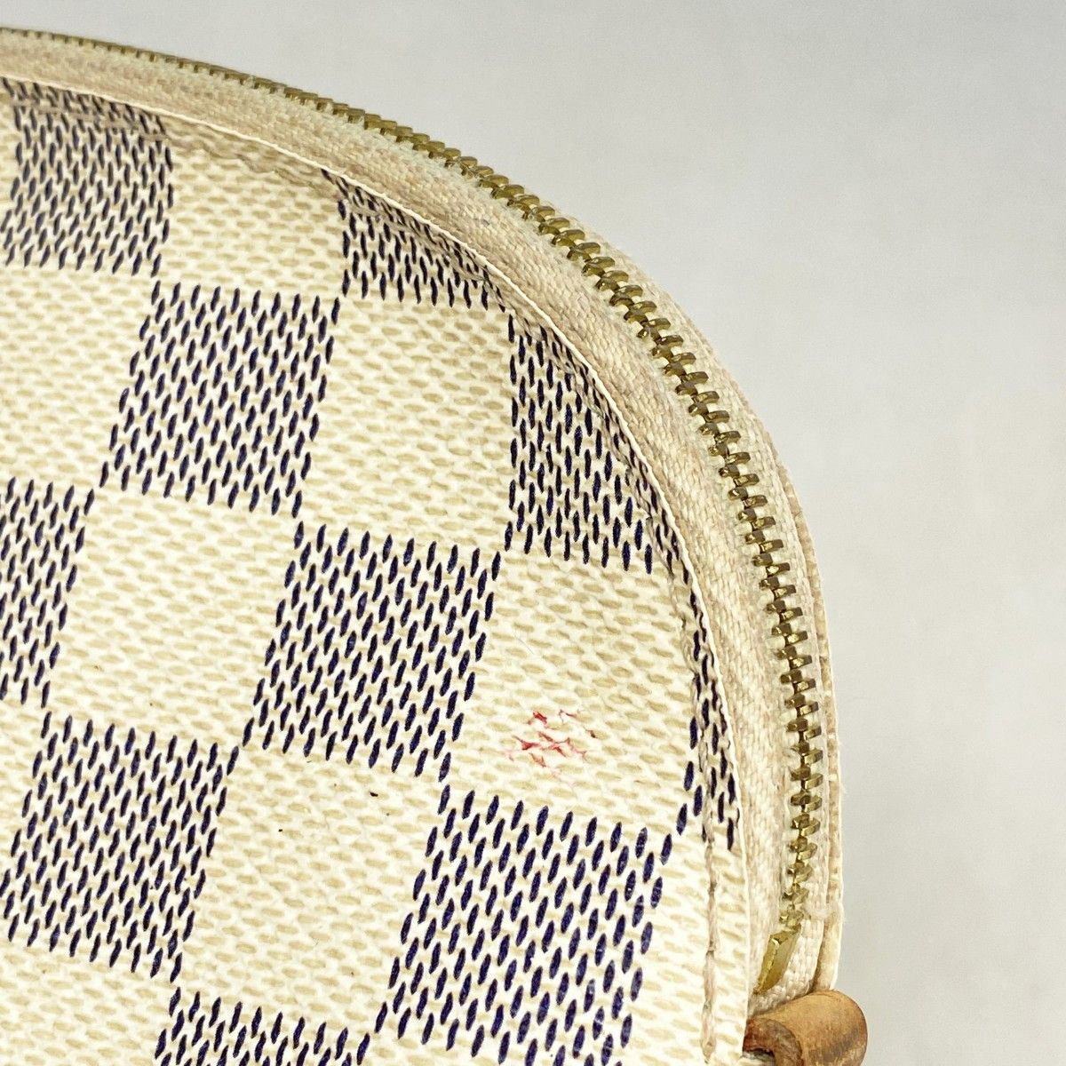 Louis Vuitton Pouch Damier Azur Pochette Cosmetic PM White — view 6