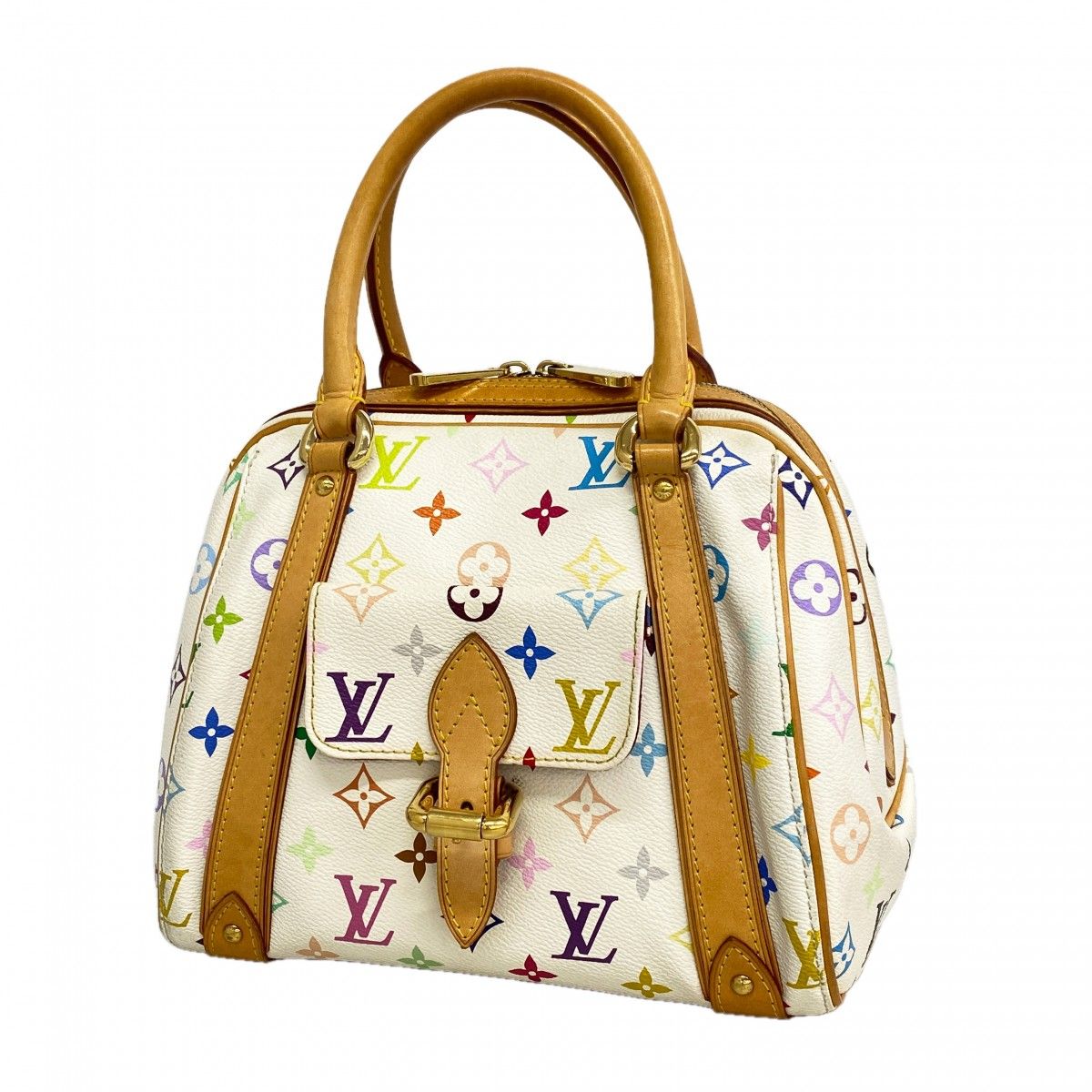 Louis Vuitton Handbag Monogram Multicolor Priscilla Blanc