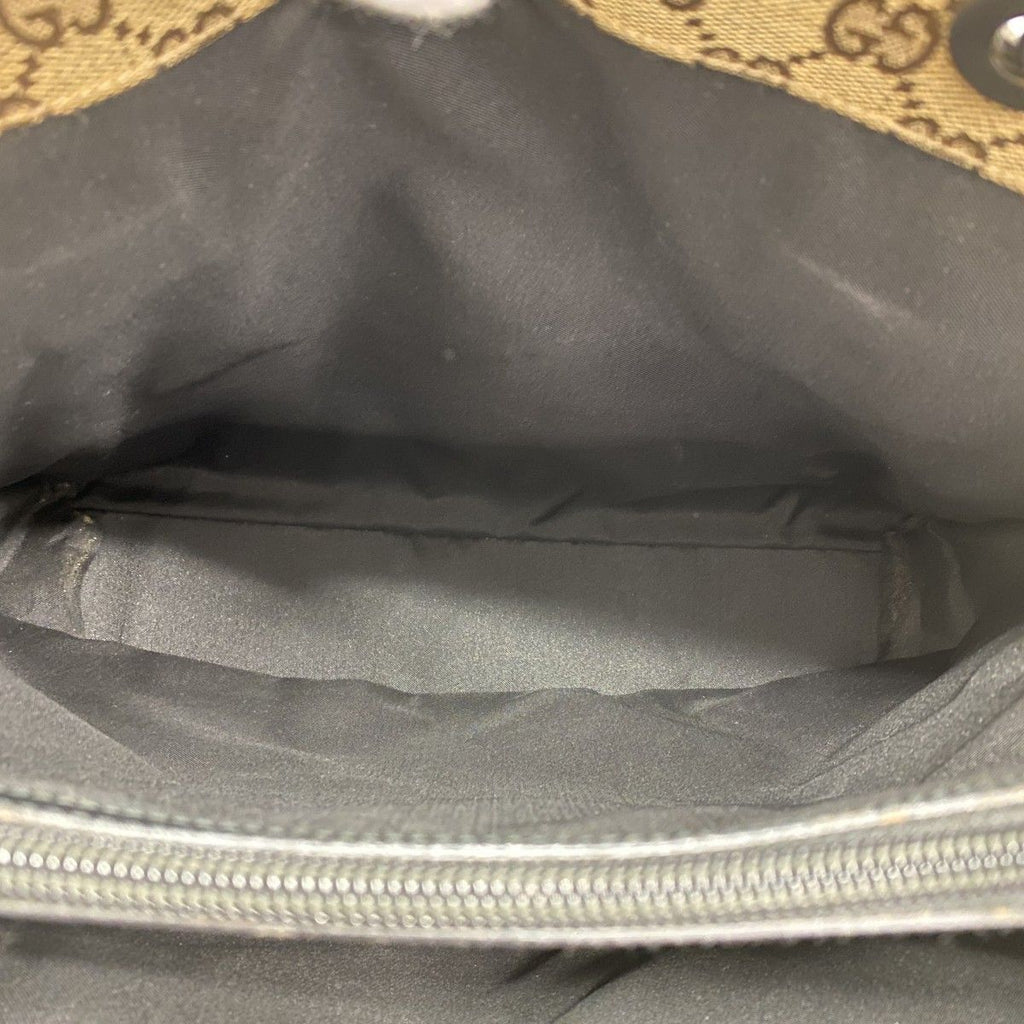 Gucci Tote GG Canvas Bamboo 002 Beige Black Silver — view 4