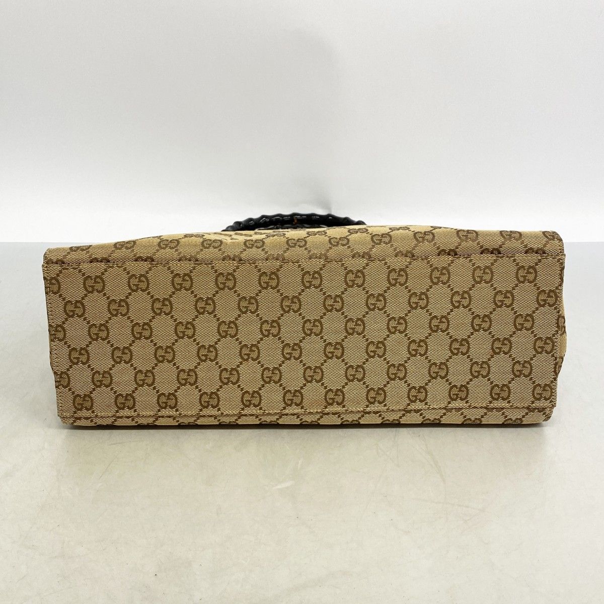 Gucci Tote GG Canvas Bamboo 002 Beige Black Silver — view 3