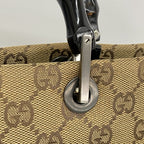 Gucci Tote GG Canvas Bamboo 002 Beige Black Silver — view 9